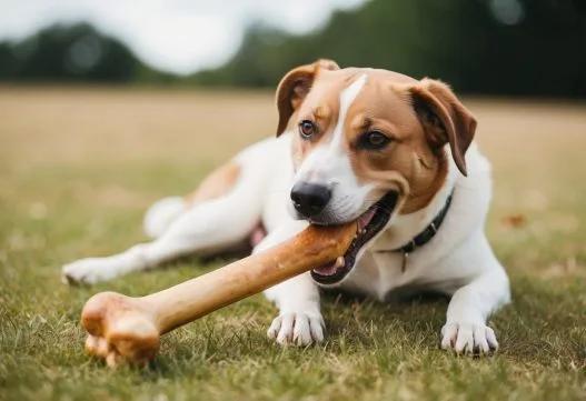 Hund med tyggeben