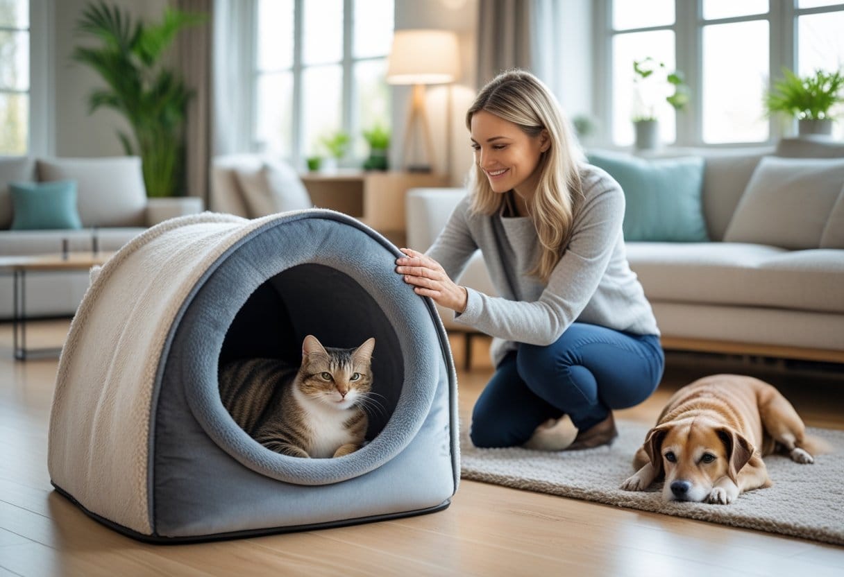 Sådan skaber du et harmonisk hjem for både hunde og katte med en kattehule til din kat