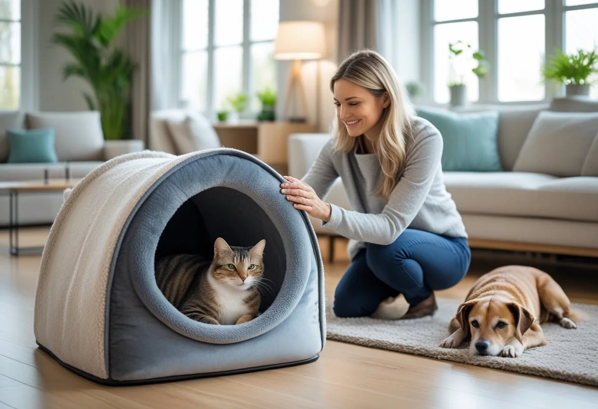 Sådan skaber du et harmonisk hjem for både hunde og katte med en kattehule til din kat